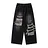 Nautinvest High Street Retro Ripped Women's Jeans Y2K American Style Loose Washed Straight Leg Wide Leg Pants Couple Pocket Mopping Pants
