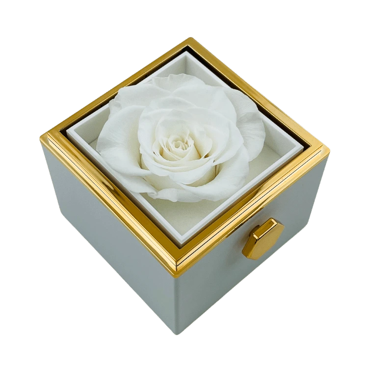 Eternal Rose Box - W/ Engraved Necklace & Real Rose