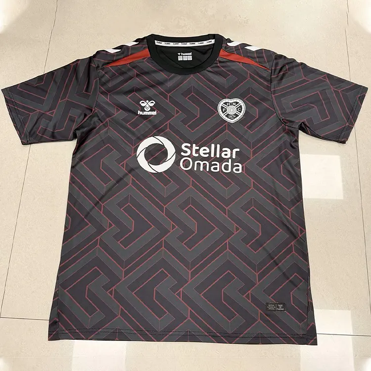 【S~4XL】Hearts 26/27 Black GK Jersey 1:1 Thai Quality