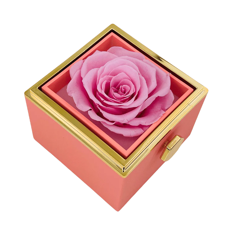 Eternal Rose Box - W/ Engraved Necklace & Real Rose