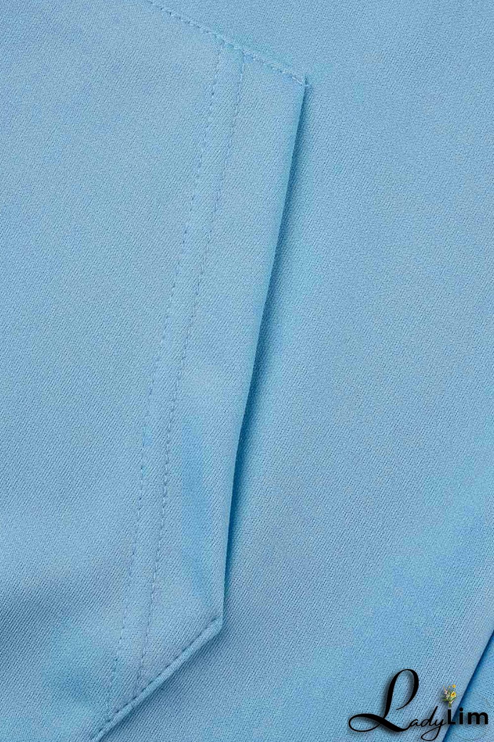 Blue Fashion Casual Letter Print Patchwork Hooded Collar Long Sleeve Two Pieces