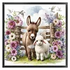 Flowers, Donkeys And Sheep-11CT Stamped Cross Stitch 40*40cm/15.75*15.75in tapestrymarket