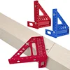 Woodworking Square Protractor Aluminum Alloy 3D Multi-Angle Measuring Ruler