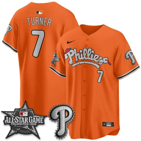Youth Philadelphia Phillies #7 Trea Turner Orange 2026 MLB All-Star Jersey