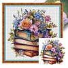 Flowers And Books-11CT Stamped Cross Stitch 40*40cm/15.75*15.75in