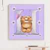 Diamond Painting-DIY Full Round Drill Bear Letter