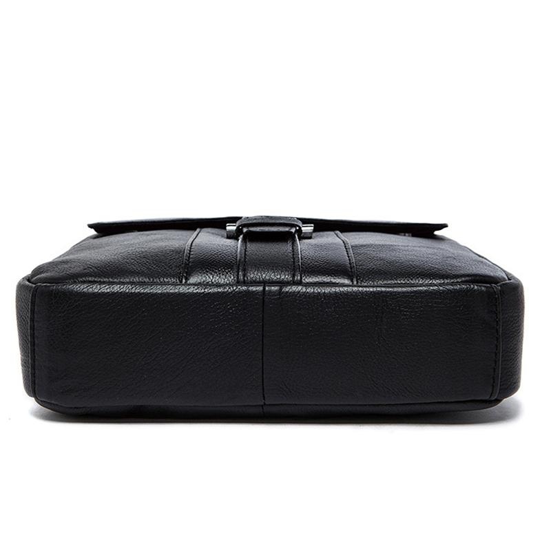 Classic Leather Soft Handbags For Men With Large Capacity