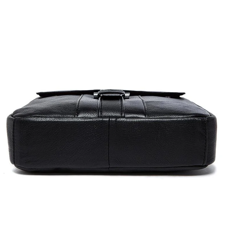 Classic Leather Soft Handbags For Men With Large Capacity