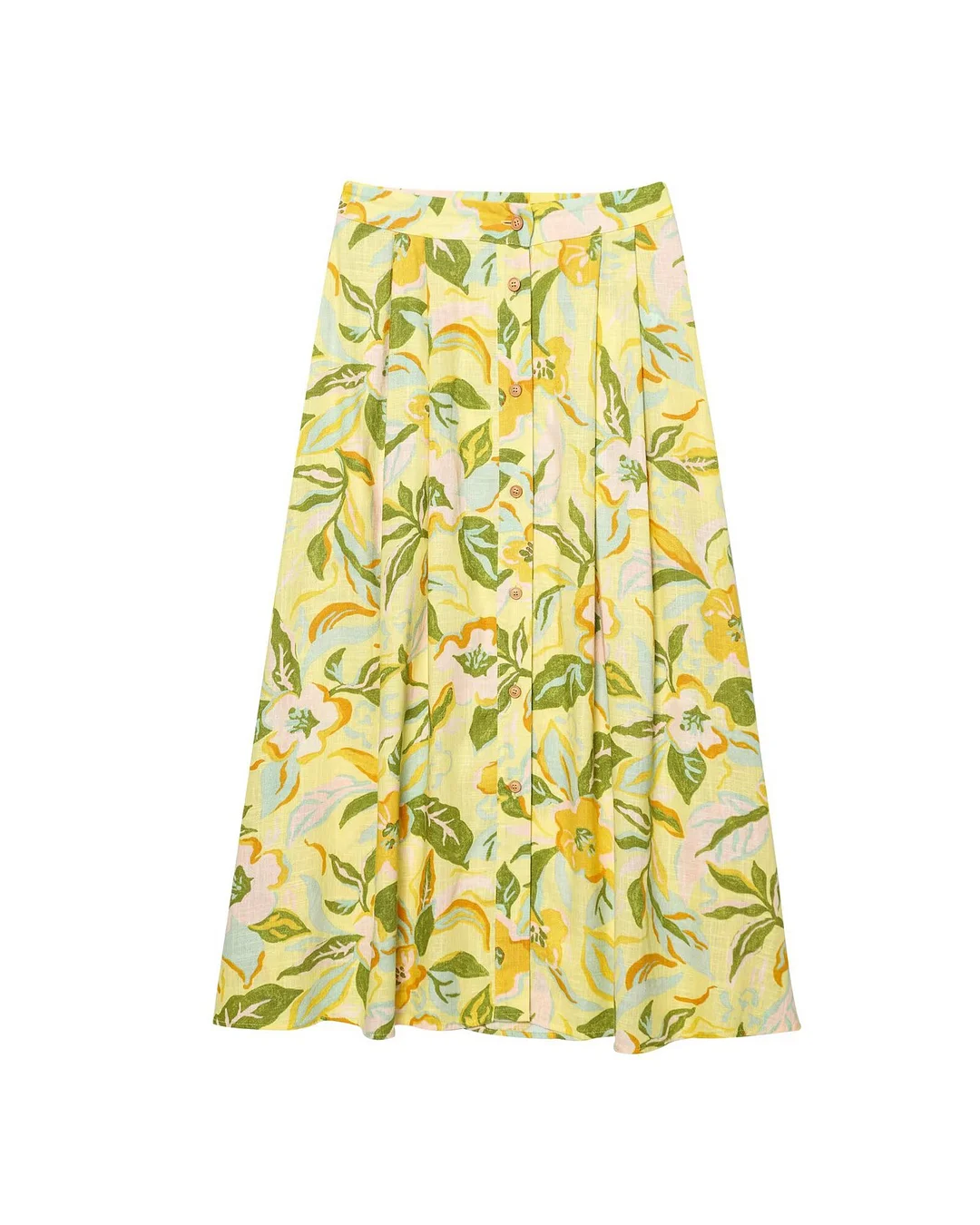 Nigikala Nigikala New Sling Linen-Blend Printed Short Coat Skirt Set 8351039 8351038