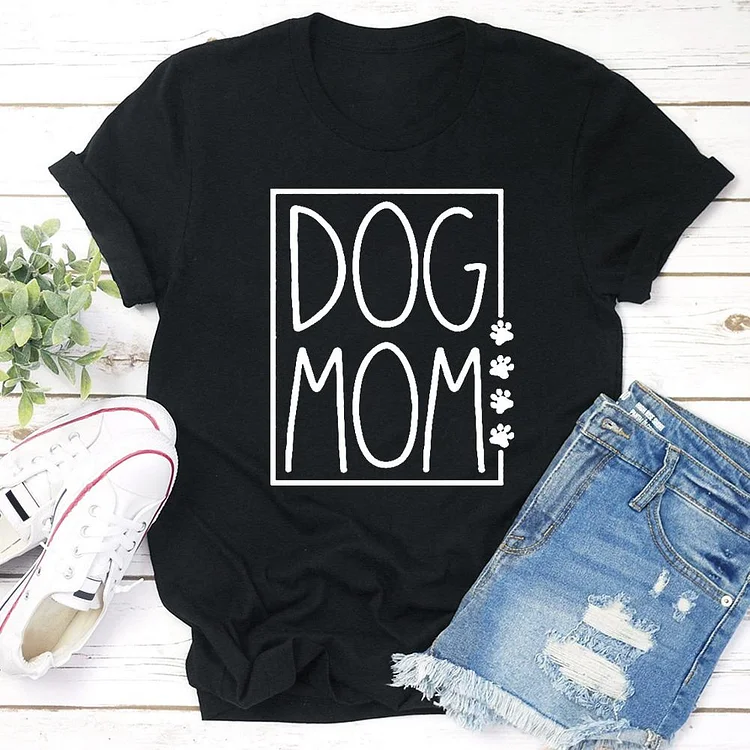 DOG MOM  T-shirt Tee - 01704-Annaletters