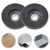 2PCS Nylon Fiber Flap Discs Angle Grinder Wear Resistant Strip Disc Buffing Wheels Multi-Use Lightweight for Clean Remove Paint Coating Rust Weld Oxidation (125x22 Grey)
