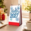 Moon Animals Diamond Art Monthly Flip Tabletop Calendar January 2027 - December 2027 Small Desktop Calendar Planner for Living Room Bedroom Office Desk Gift Giving