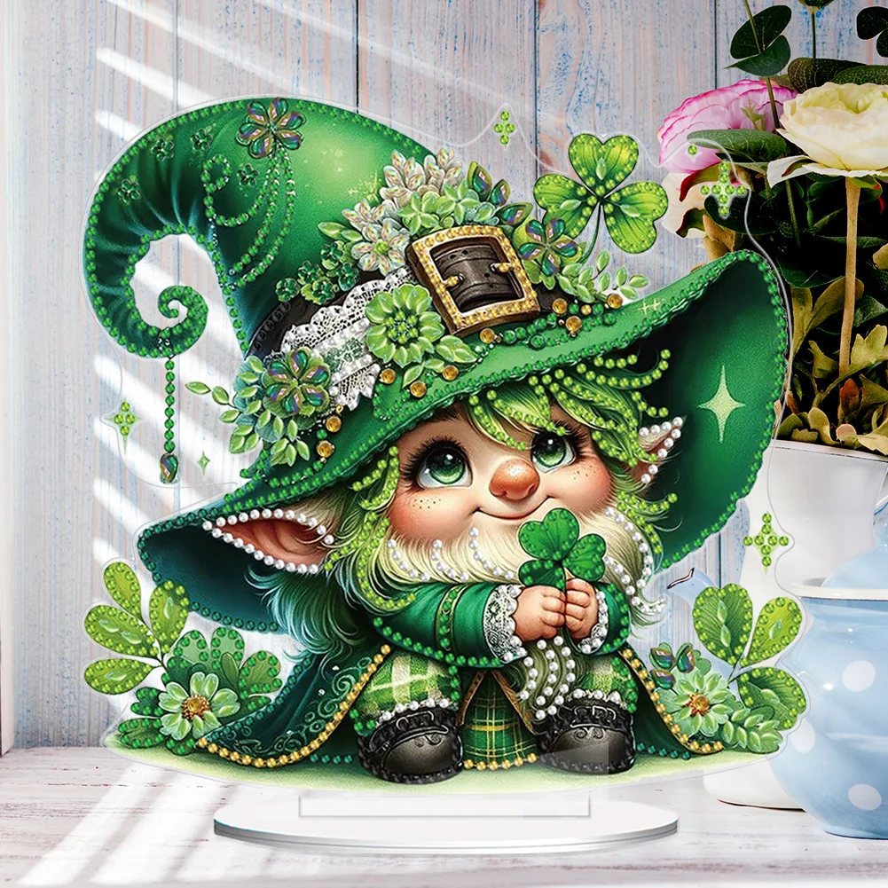DIY St. Patricks Day Goblin Diamond Painting Tabletop Ornaments Bedroom Table Decor