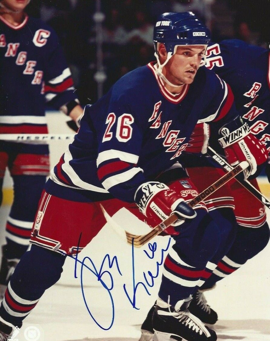 Joey Kocur Autographed 8x10 New York RangersB701