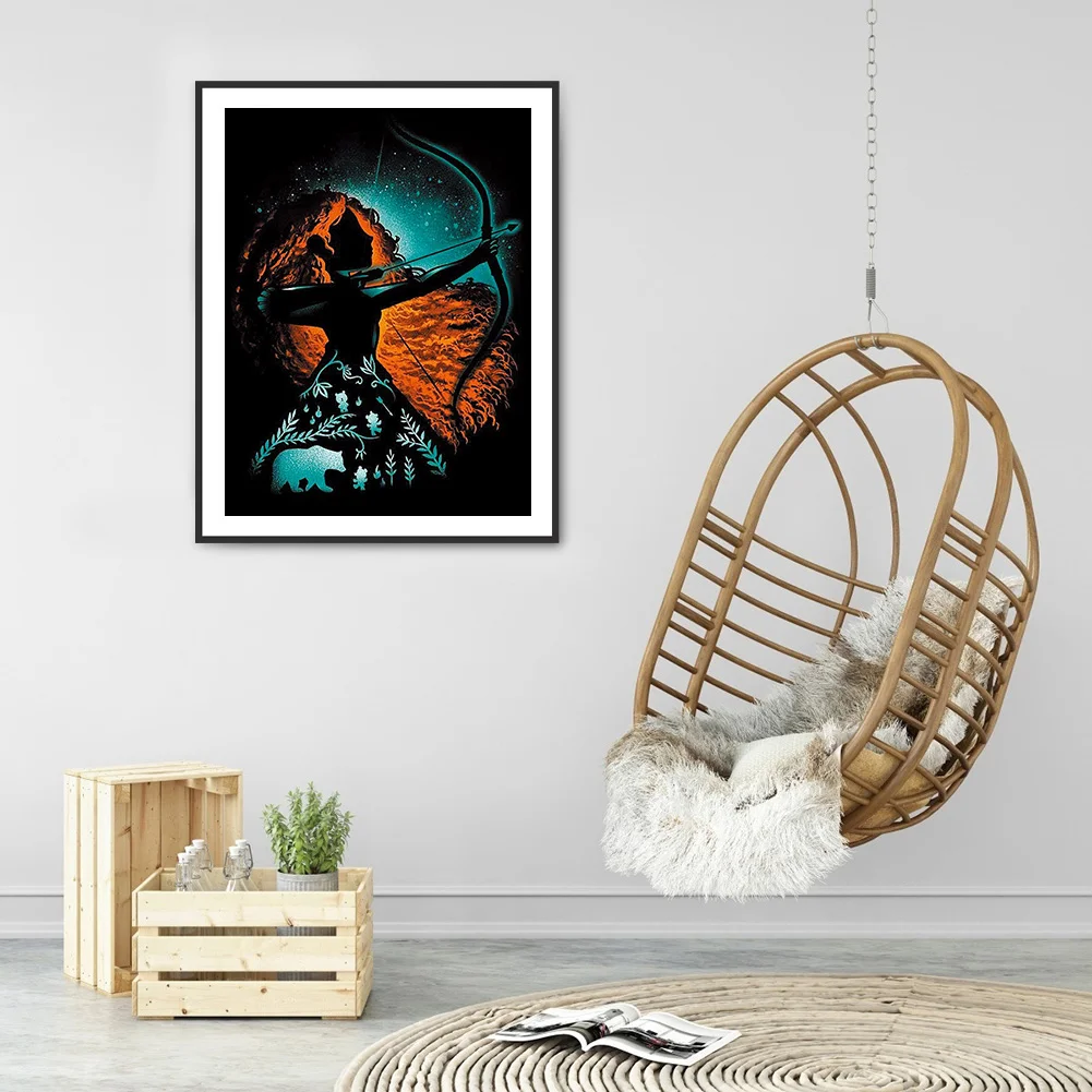 Diamond Painting - Full Round Drill - Princess Silhouett(30*40cm)