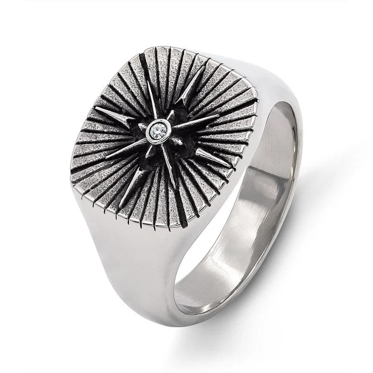 Coutureaura Minimalist Polaris Star Rectangle Ring