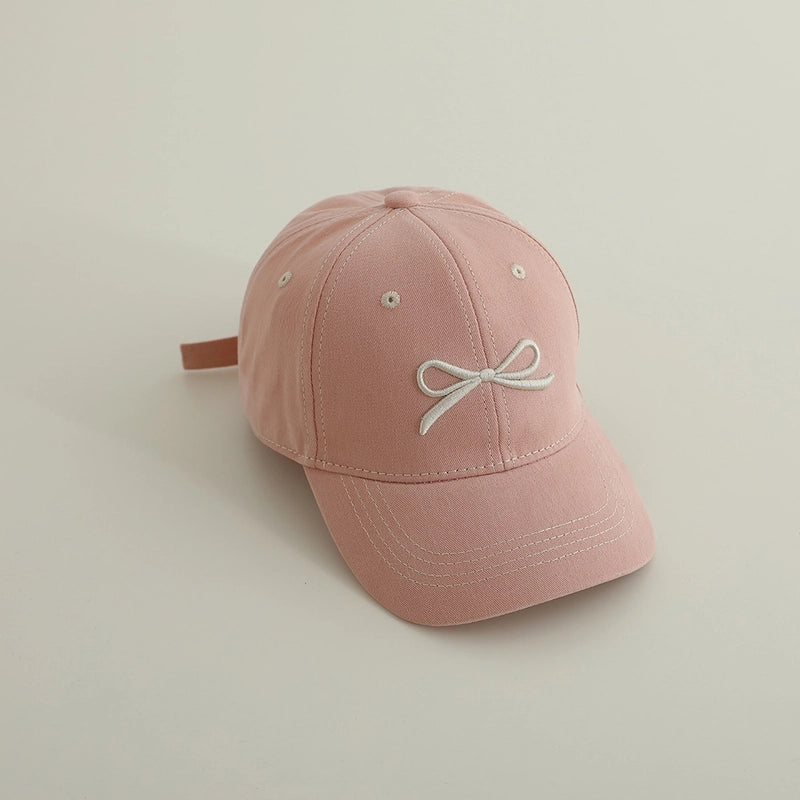 Children’s Hat Spring And Autumn Korean Embroidered Bow Baseball Cap Sunshade Sun Protection Cap Sports Trendy Cap For Boys And Girls