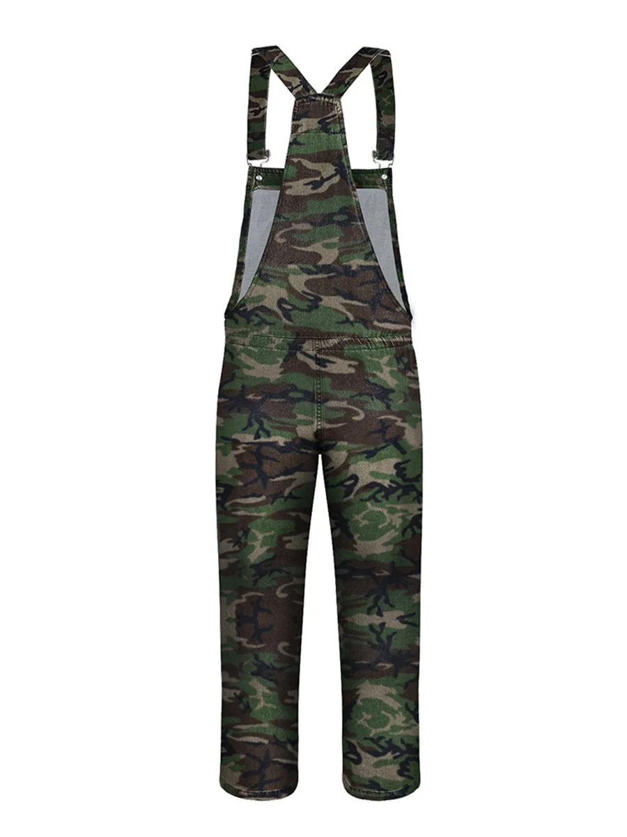 Casual Style Elastic Waist Overalls/Jumpsuits with pockets