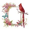 (US Local)Acrylic Special Shape Cardinal and Flower Diamond Painting Picture Frame Kit