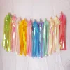 6 BAGS Flashing Film Paper Tassels Party Dessert Table Backdrop Decor