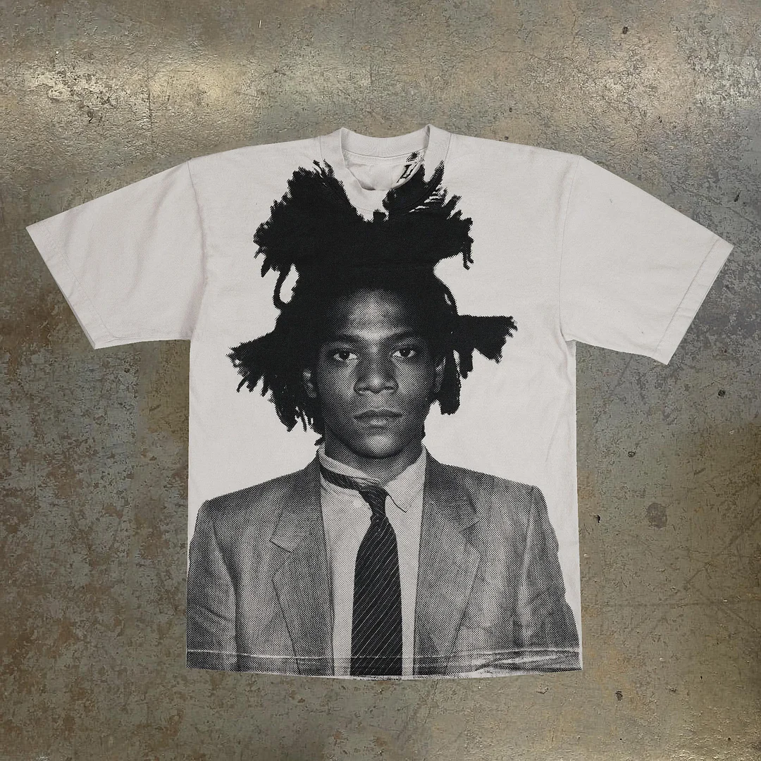 Jean-Michel Basquiat Print Short Sleeve T-Shirt