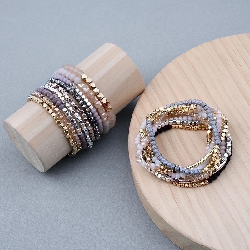 Minimalist Geometric Beaded Crystal Bracelets4