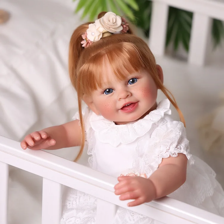 Babeside Quiet Reborn Baby Kelly 20''  Toddler Freckled Girl Building Lovely Memories
