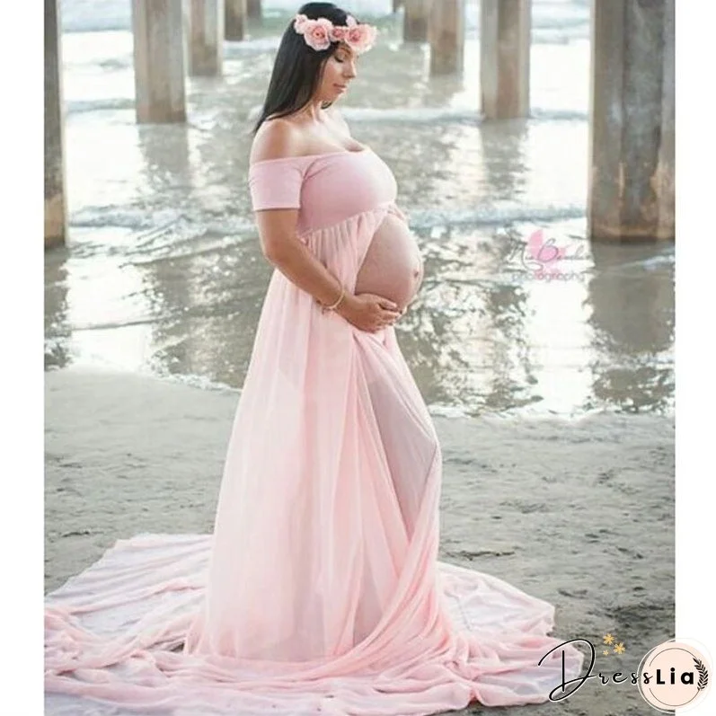 Maternity Dresses For Photo Shoot Chiffon Pregnancy Dress Photography Props Maxi Gown Dresses For Pregnant Women Clothes