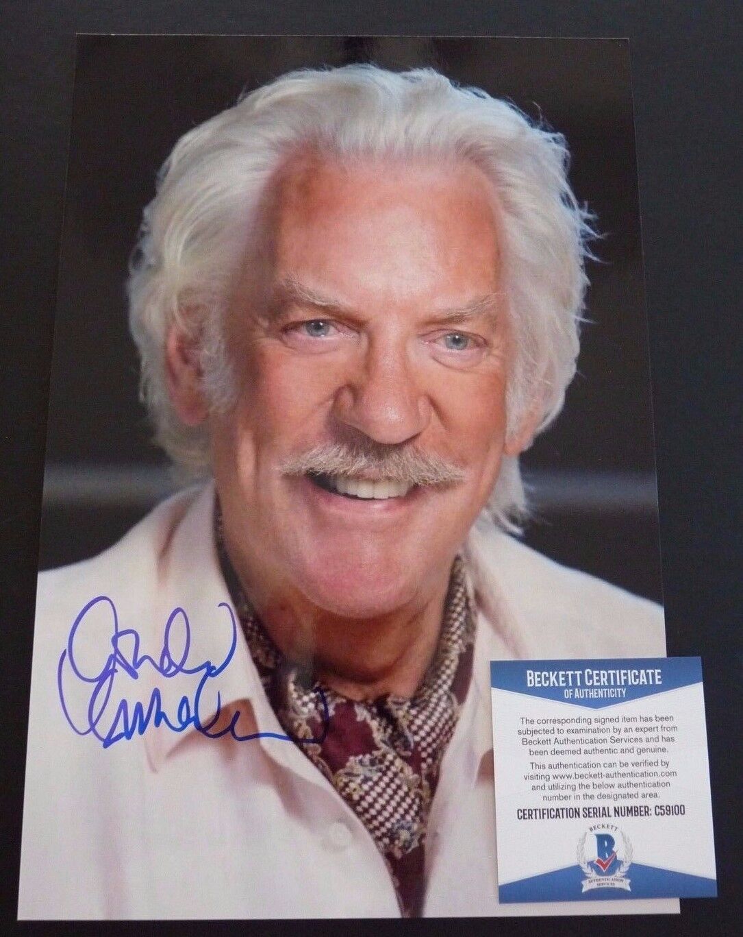 Donald Sutherland Signed Autographed 8x12 Photo Poster painting Beckett Certified F4