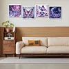 (4er Pack) Lila Schmetterling - speziell geformtes Diamond Painting - 30*30cm