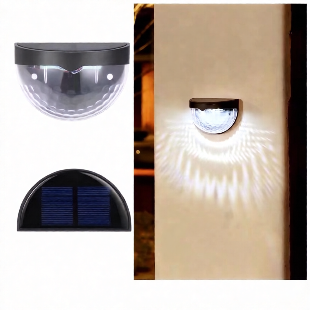 Solar Wall Lamp Outdoor Waterproof LED Light No Drilling Automatic Dusk Activation