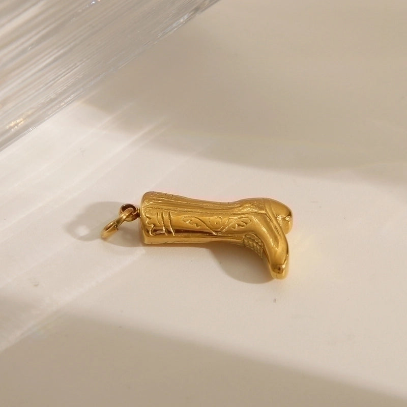 1 Piece 304 Stainless Steel 14K Gold Plated 18K Gold Plated Boots Charms Necklace Pendant Necklace