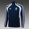 Joyfball 2025/2026 Real Madrid Half-Pull Training Suit Royal Blue Football Shirt 1:1 Thai Quality