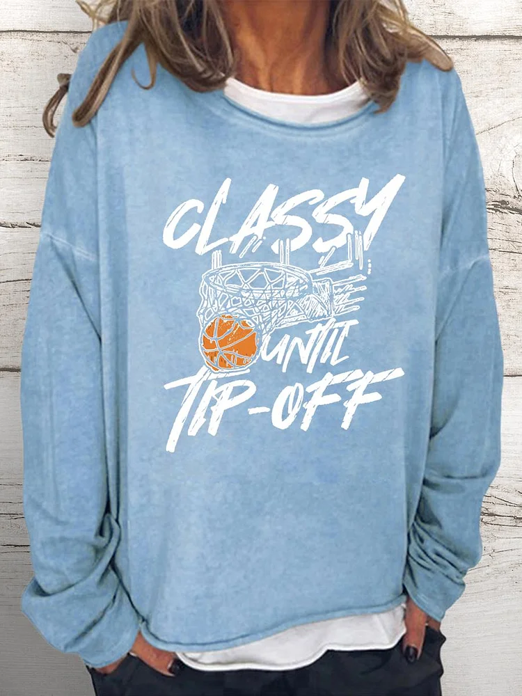 Basketball support Women Loose Sweatshirt-Annaletters