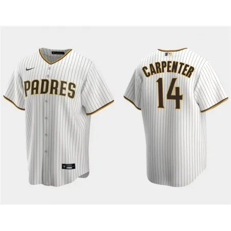 Men's San Diego Padres #14 Matt Carpenter White Cool Base Stitched Jersey
