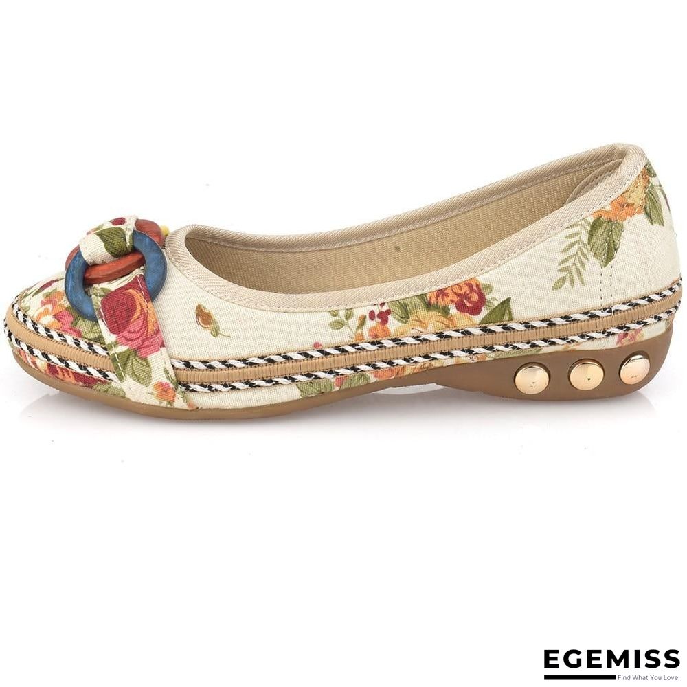 Bohemia Style Print Flats Shoes Plus Size Comfort Leisure Shoes | EGEMISS