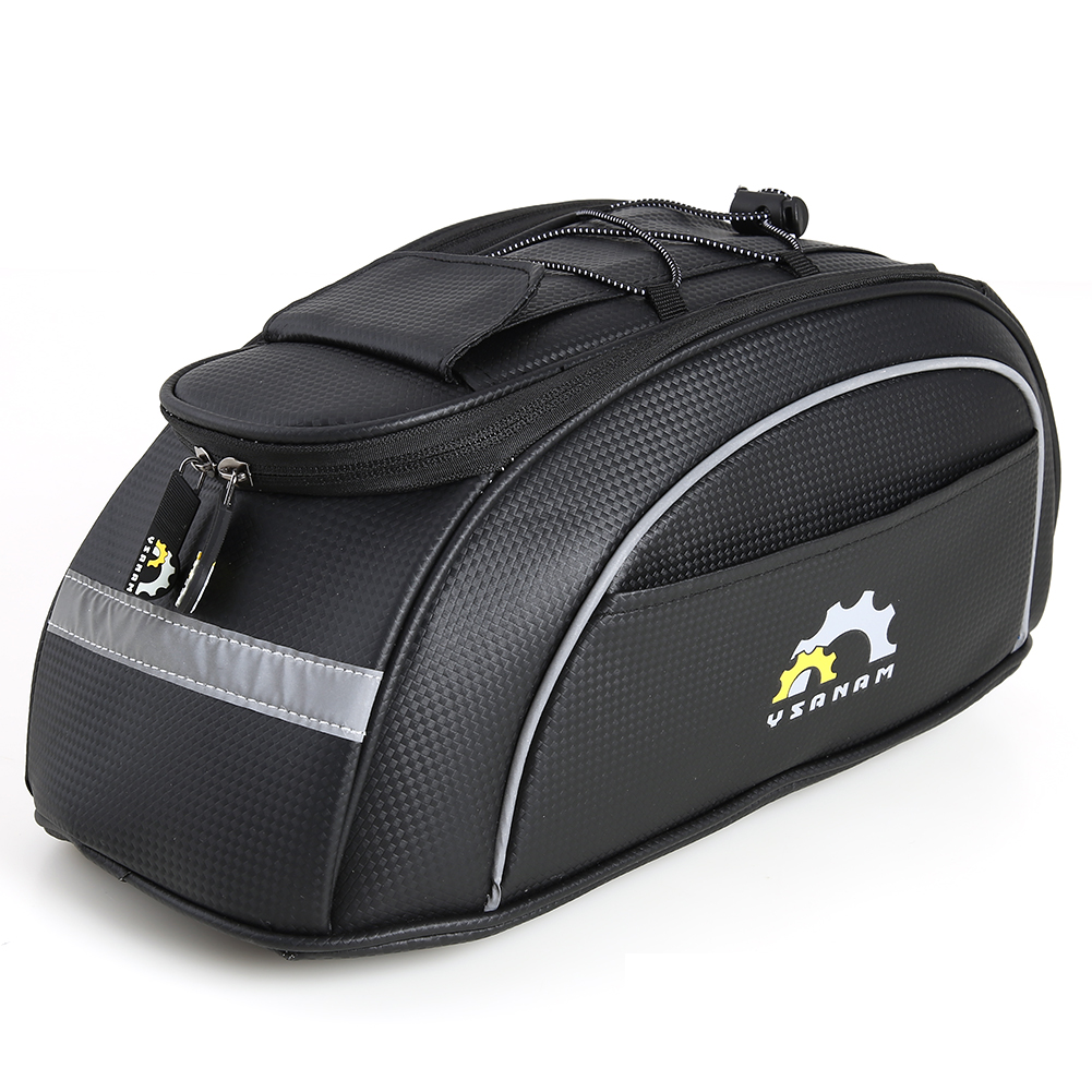 

Carbon Fiber Large Waterproof MTB Bicycle Reflective Rear Rack Pannier Bags, 501 Original