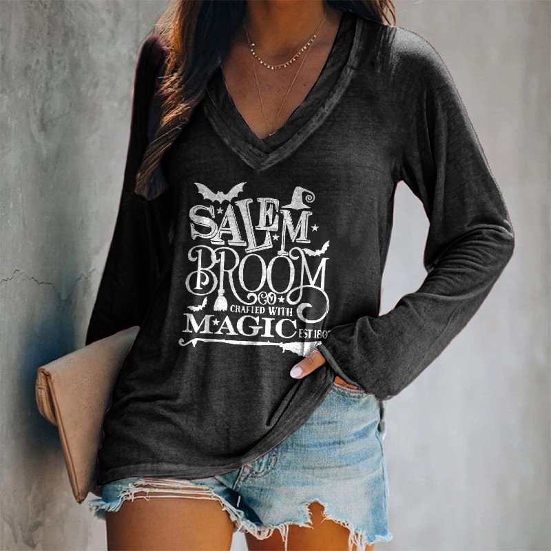 Salem Broom Printed Long Sleeve T-shirt