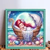 Disney-Princess Ariel-18CT Stamped Cross Stitch 30*30cm/11.81*11.81in tapestrymarket
