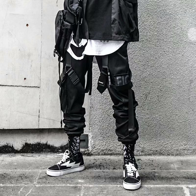 Goth Punk Techwear Dark Street Trend Cargo Pants Techwear Shop