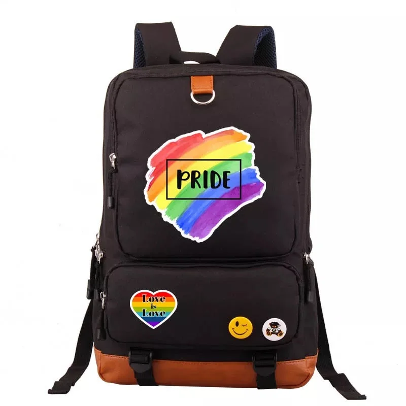 Buzzdaisy LGBT Pride Rainbow Rainbow Flag Love is Love #2 School Bag Water Proof Backpack NoteBook Laptop