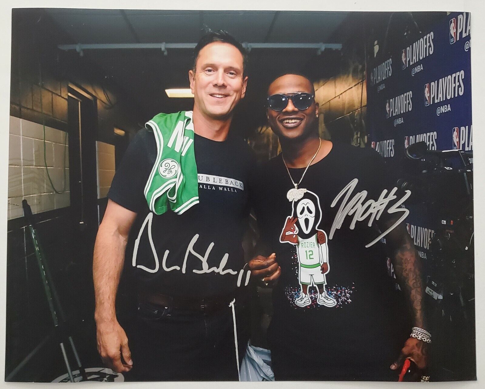 Drew Bledsoe & Terry Rozier Signed 11x14 Photo Poster painting New England Patriots Celtics RAD