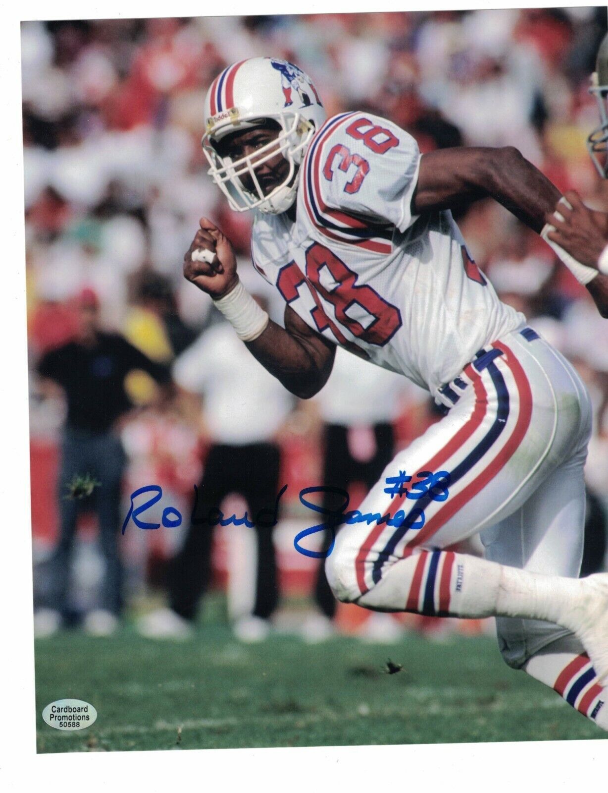 Roland James New England Patriots Signed 8x10 Football Photo Poster painting W/Our COA