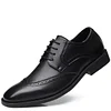 Leather Brogue Mens Flats Shoes Casual Handmade Men Oxfords Dress Shoes