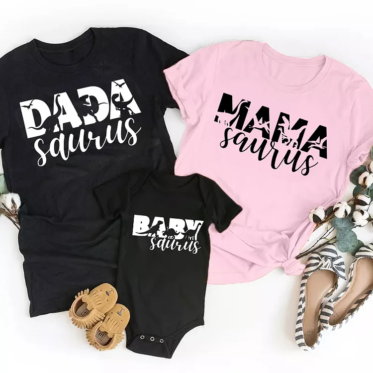 BlanketCute-Personalized family Cotton Letter Casual T-shirt | 14