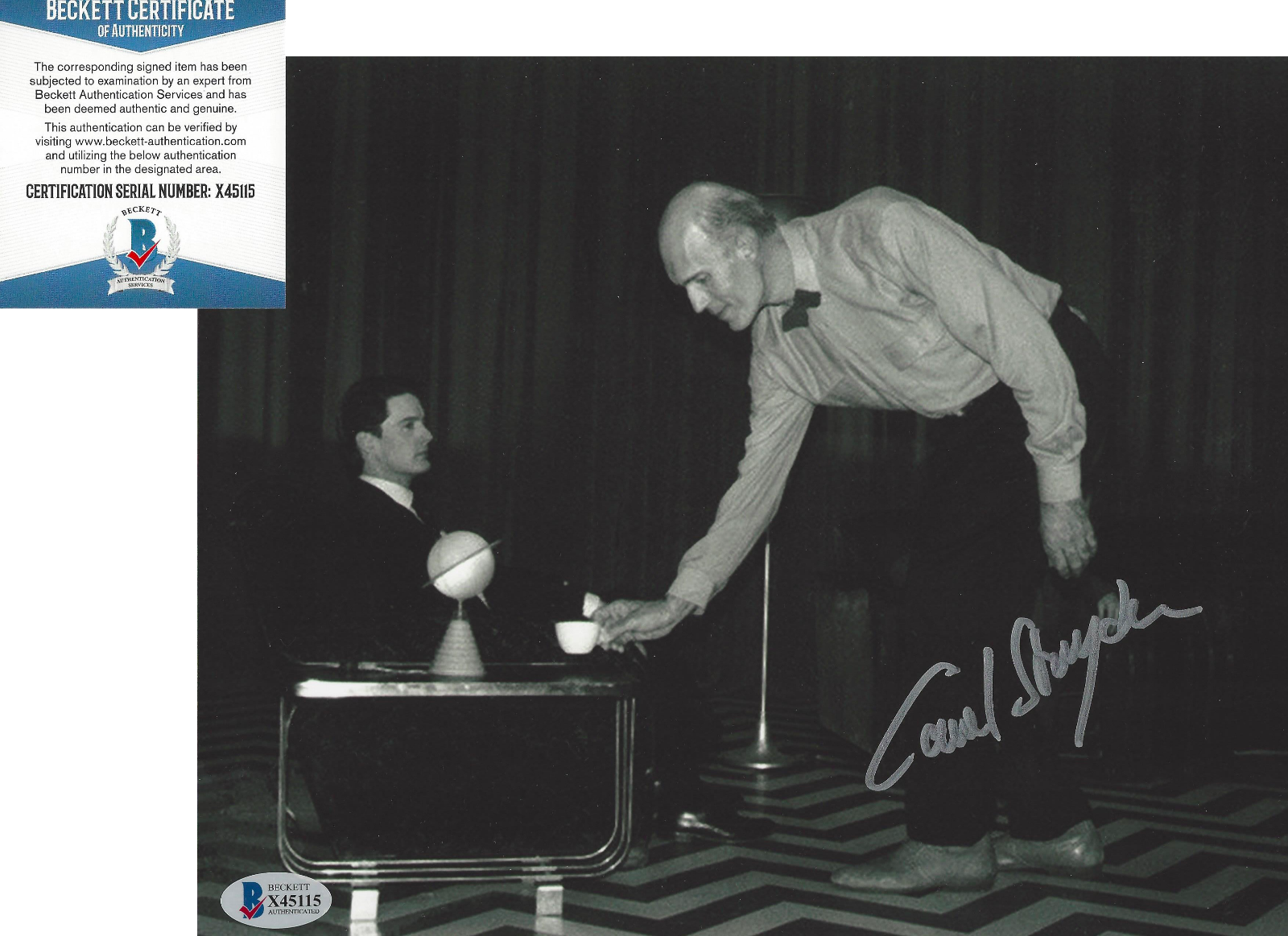 CAREL STRUYCKEN SIGNED 'TWIN PEAKS' GIANT 8x10 SHOW Photo Poster painting ACTOR BECKETT BAS COA