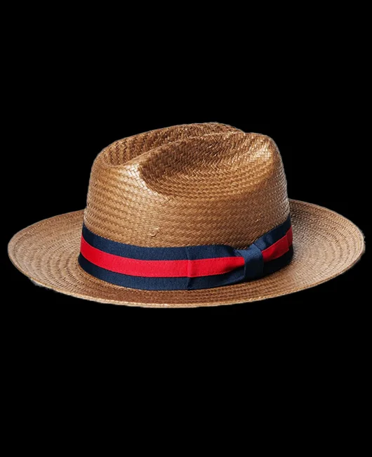 Vacation Stripe Ribbon Decorated Sunshade Straw Hat Okaywear