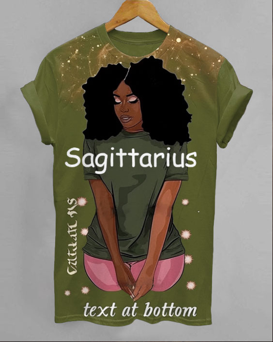 Sagittarius Fashion Colorful Print Unisex Short Sleeve Tshirt