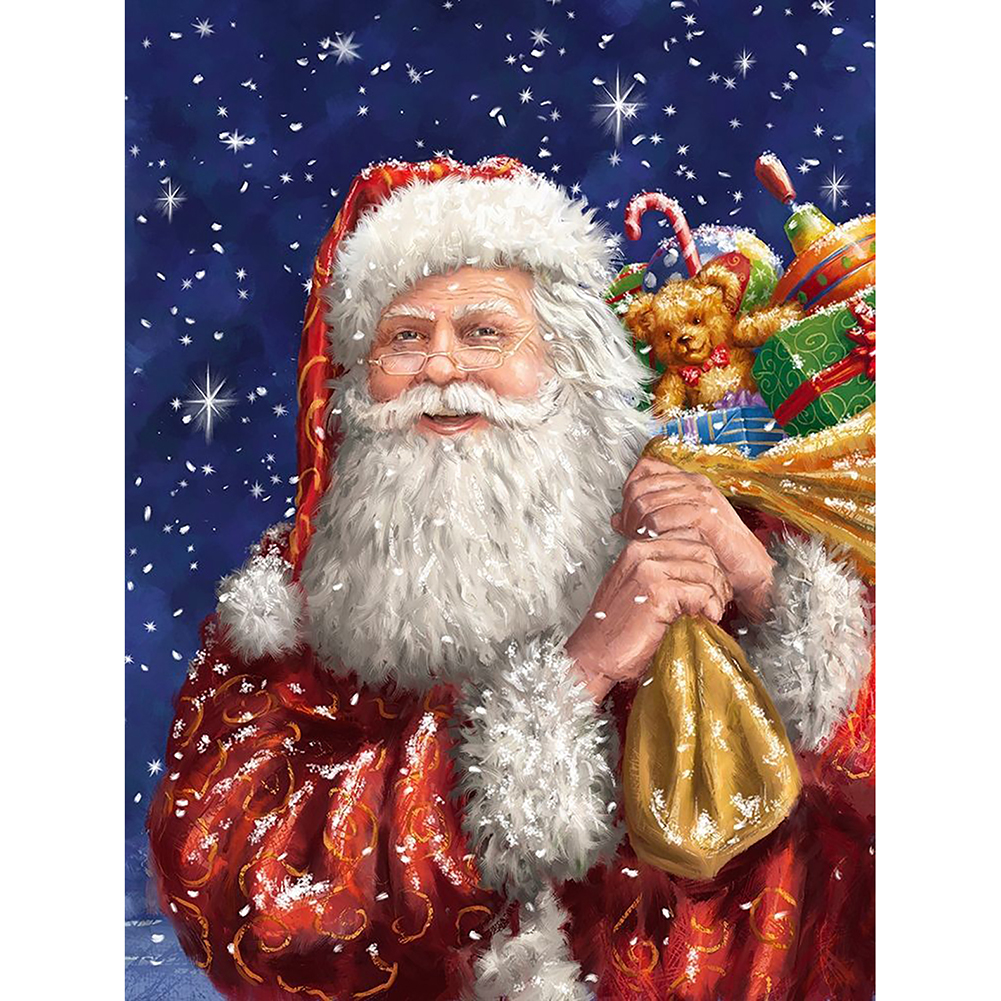 

(Multi-Size) Santa Claus - Round/Square Drill Diamond Painting - 30*40CM, Round diamond, 501 Original