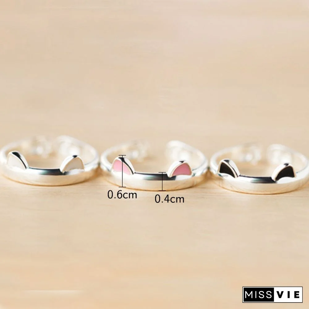 Cat Ear 925 Sterling Silver Ring